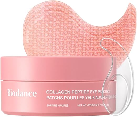 BIODANCE Collagen Peptide Under Eye Patches 60 Counts. Advanced Hydrogel Eye Patches for Dark Circles & Puffy Eyes. Under Eye Mask for Fine Lines. Eye Bags & Wrinkles. Korean Skincare.